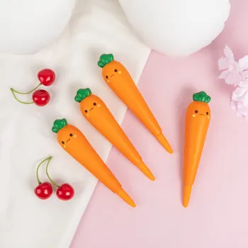

1pc Creative Modeling Lovely Radish Gel Pen Cartoon Kneading Decompression Neutral Pen Kawaii School Supplies
