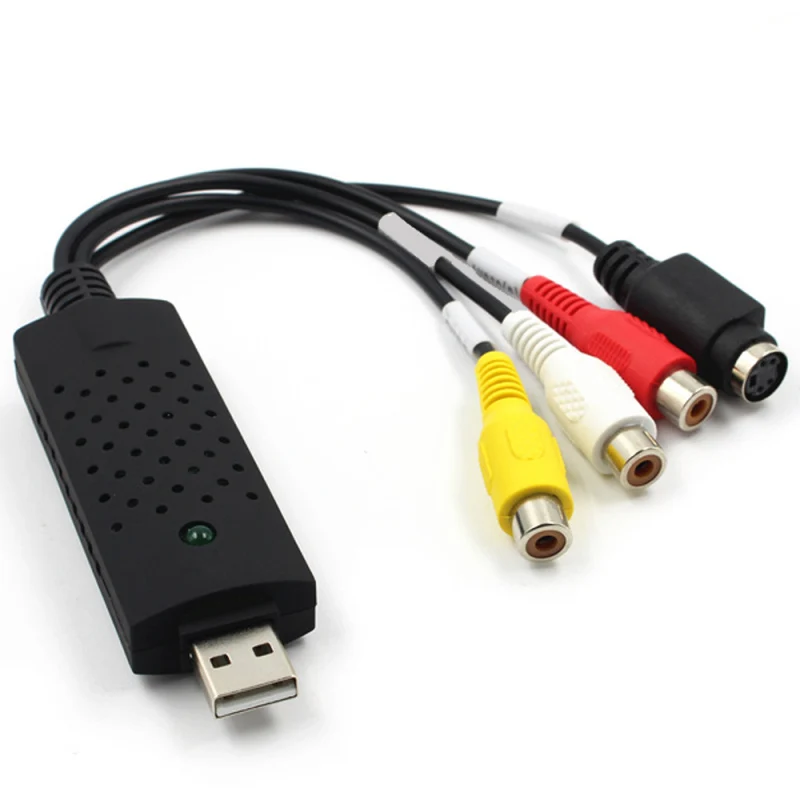 Black Портативный Легкий колпачок USB 2,0 Видео Аудио конвертер карта захвата DVD DVR VHS Поддержка NTSC PAL видео высокое качество - Цвет: Black