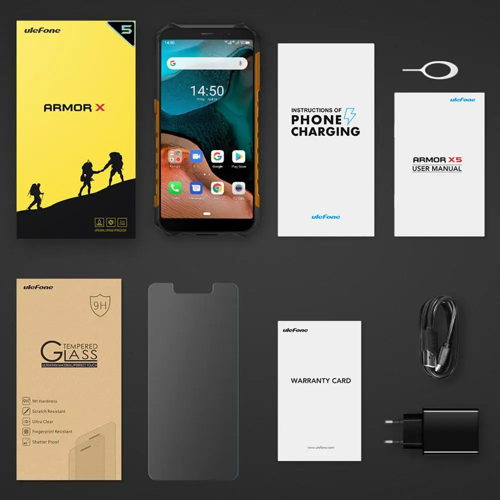 Смартфон Ulefone Armor X5 защищенный Android 10 8 ядер NFC IP68 3 + 32 ГБ 5000 мА · ч 4G LTE|Смартфоны| |