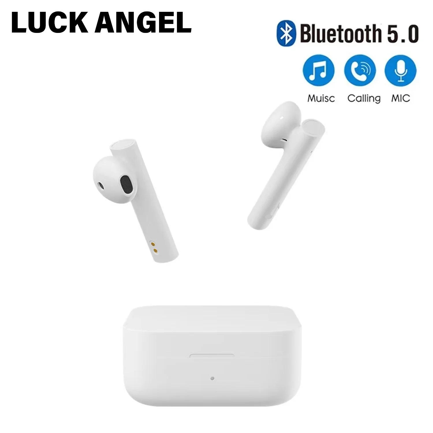 LUCK ANGEL True Wireless Bluetooth Earphones H7 Sports Stereo Semi-in-ear Headset for Xiaomi Air2 Audiophile Headphones Airpods |