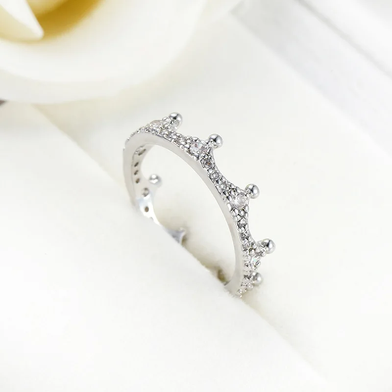 Модное очаровательное Королевское кольцо с короной для женщин, модное ювелирное изделие ручной работы, свадебный подарок для помолвки, Прямая поставка