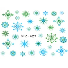 1 шт. популярный светильник синий узор накладные ногти и наклейка цветок лист дерево зеленый простой летний слайдер для маникюра Переводные картинки на ногти