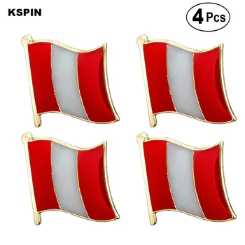 

Peru Flag Pin Lapel Pin Badge Brooch Icons 4PC