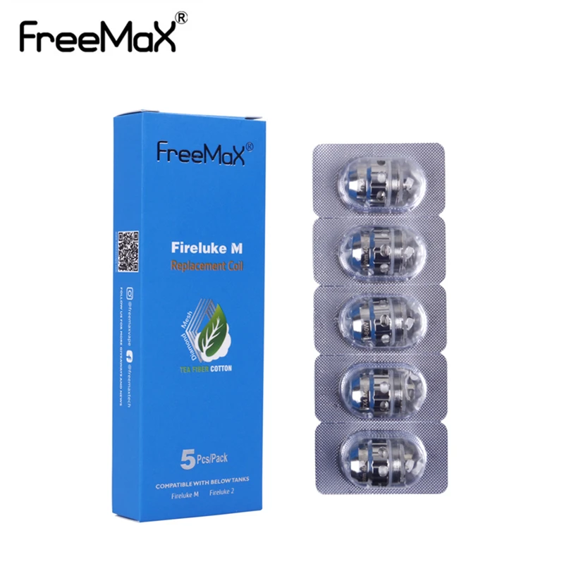 

5PCS FreeMax TX Mesh Coil Head Core TX1 TX2 TNX2 TX3 TX4 0.5ohm 0.2 ohm 0.15ohm Vape Coil For Twister 80W Kit Fireluke 2 Tank