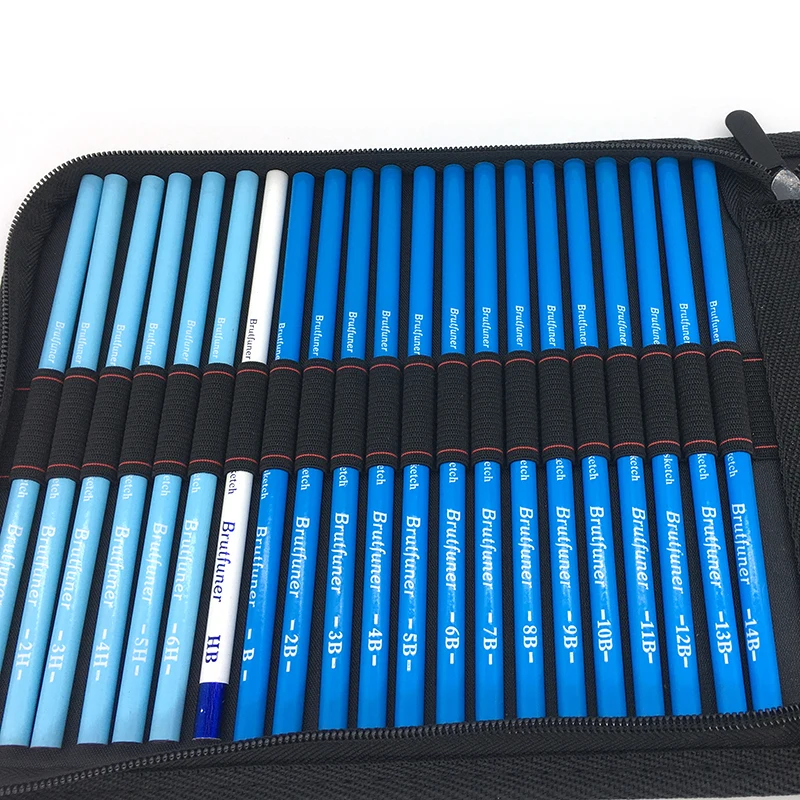 29pcs Sketch Pencil Set Professional Sketching Drawing Kit Wood