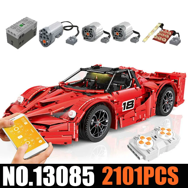 20086 технический автомобиль серии супер Модели Строительные блоки автомобильные Наборы кубиков детские игрушки совместимы с новой 42083 сборкой подарки - Цвет: 13085