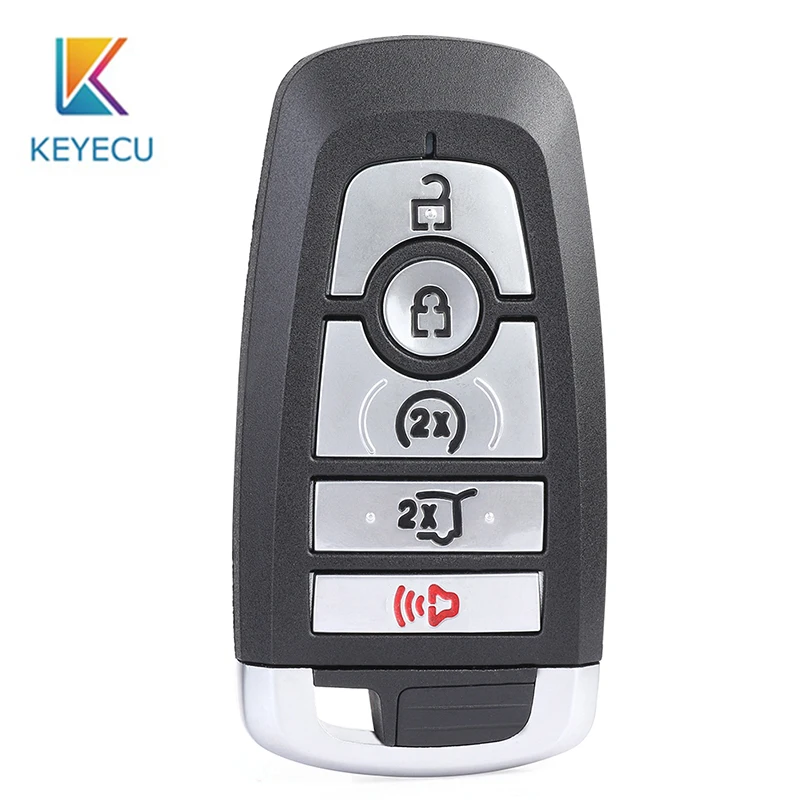 KEYECU 5 Кнопка дистанционного ключа оболочки чехол Брелок для Ford F-250 F-350 F350 F450 F550 Fusion Explorer Expedition Edge