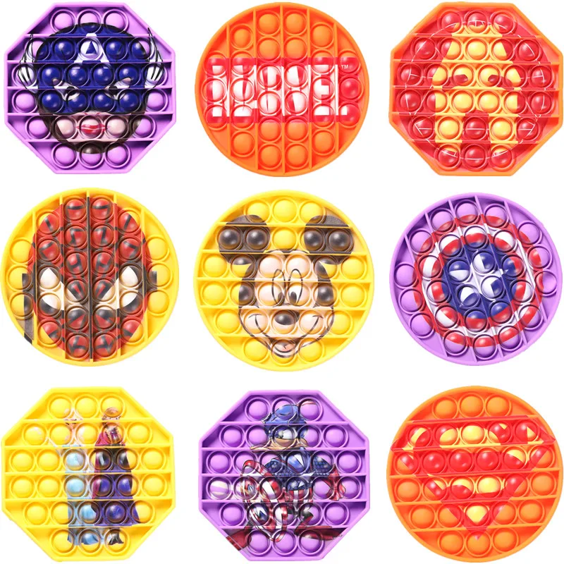 Disney Push Bubble Sensory Fidget Toy Box Simple Dimple Figet Stress Reliever Toys Adult Child Funny Anti Stress Reliver Squeeze Toys Aliexpress
