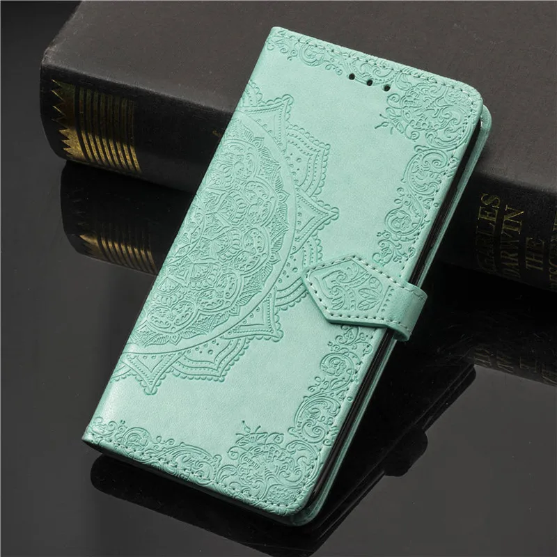 Кожаный чехол-книжка с объемным цветком для huawei Y6 чехол для huawei Y 6 Prime Y6 Pro Чехол-кошелек для телефона мягкий чехол-накладка из ТПУ