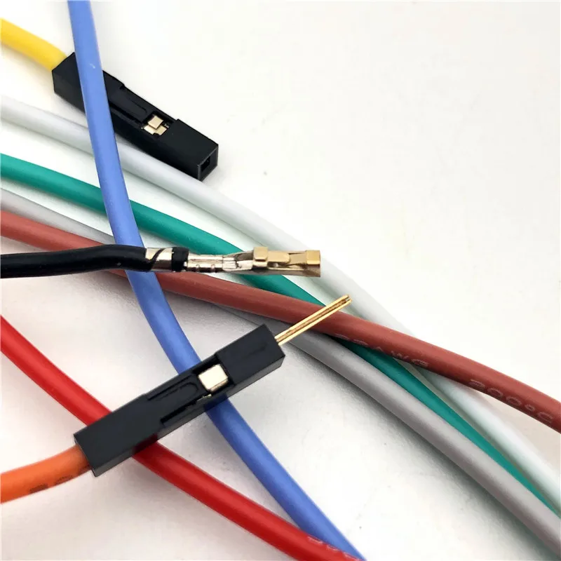 

High-end 1P 22awg Soft silicone dupont wire cable connector Female Male Gold-plated 10/20/30/40/50/60cm for Arduino computer fan