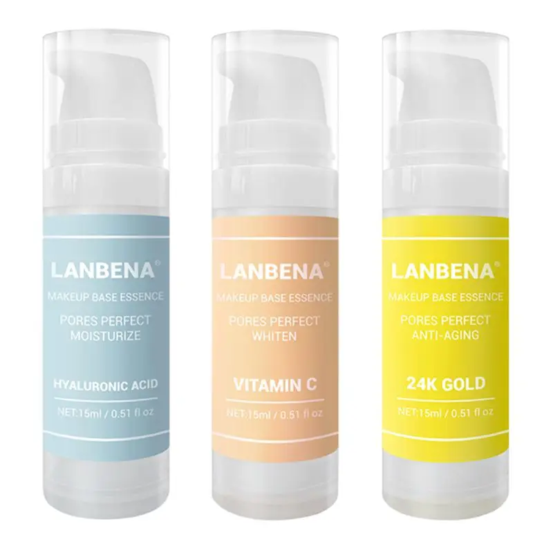 LANBENA основа для макияжа, эссенция, Праймер, сыворотка для лица, сужающая поры, увлажняющая, контроль жирности, осветляющая основа, косметика для ухода за кожей