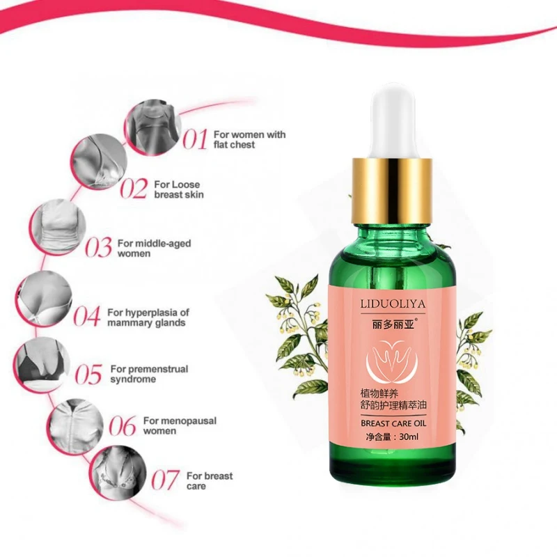 30ml Breast Hyperplasia Health Care Essential Oil Mammary Glands Pain Relief Breast Lifting Firming Massage Oil 4