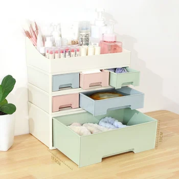 

Multifunction Stackable Plastic Storage Box Drawer Storage Cabinet Desktop Debris Cosmetics Storage Box
