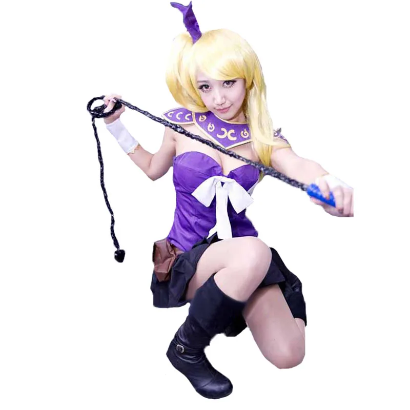 cosfun Fairy Tail Lucy Heartfilia Cosplay Costume Full Set mp002920