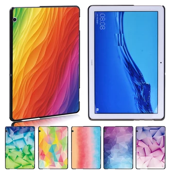 

Trend Watercolor Printing Shockproof Hard Slim Tablet Case for Huawei MediaPad T3 8/MediaPad T3 10/MediaPad T5 10 + Free Stylus