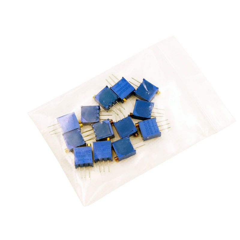 Multiturn Potentiometer Linear Potentiometer Rotary Potentiometer Potentiometer Kit Trimmer Potentiometer Adjustable Resistor Electronic Components 13pcs = 13kinds * 1pcs 3296W adjustable potentiometer Kit contains 100R 200R 500R 1K 2K 5K 10K 20K 50K 100K 200K 1M