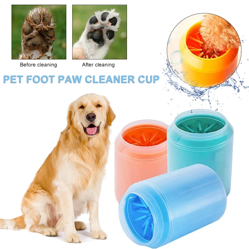 Dog Paw Cleaner Cup Soft Silicone Comb for Small Large Dogs Pet Feet