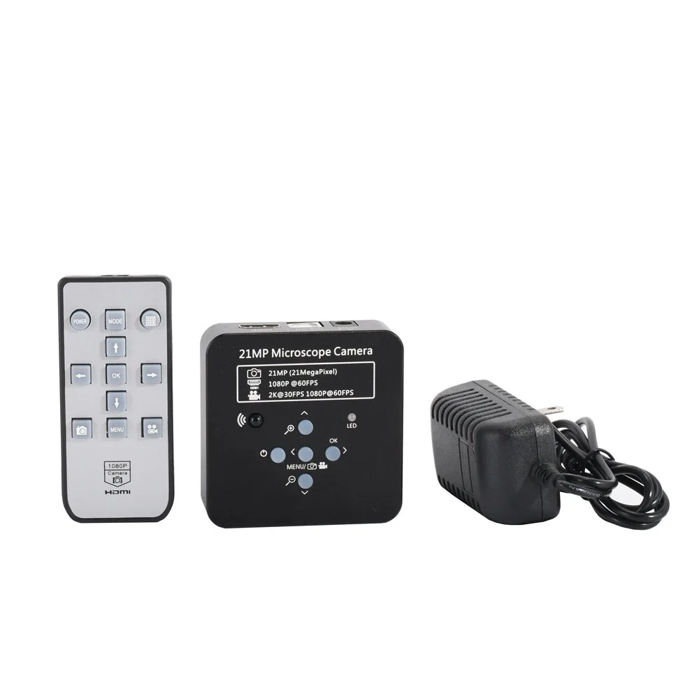 21MP 1/2.33 Inch CMOS USB Microscope Camera 2K HDMI 1080P Digital Electronic Eyepiece Remote Control C/CS Mount HD Video Camera