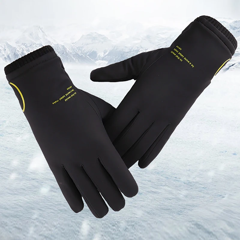 Модные зимние перчатки для мужчин, ветрозащитные теплые мотоциклетные лыжные перчатки для катания на сноуборде, для верховой езды, для улицы, водонепроницаемые перчатки G002
