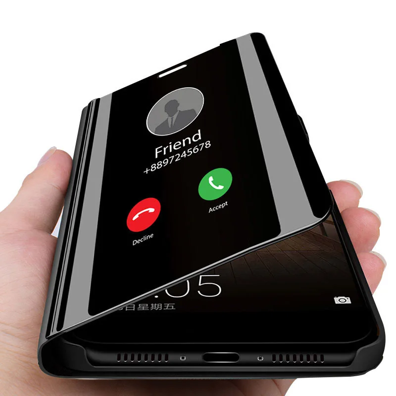 

redmi note 9 s case smart mirror flip case for xiaomi redmi notes 9s redmy note9s cases cover readmi note 9 pro max stand coque
