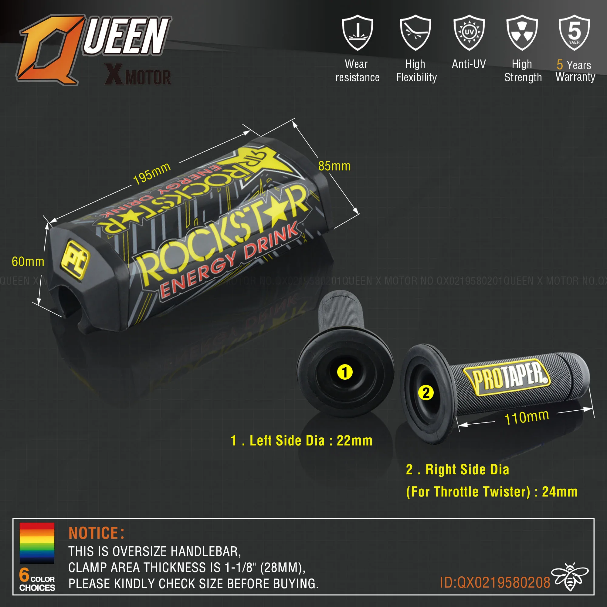 Руль для Pro Taper Pack Bar 1-1/" 6 дней Fatbar Колодки Ручки Pit Pro Racing Dirt Pit Bike мотоцикл с адаптер cnc