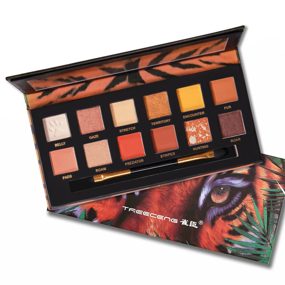 Music Rose Explorer 12 Colors Eye Shadow Pallete Matte Animal Eyeshadow Piglet Tiger Ice Wolf Crocodile No Fly Powder Cosmetic