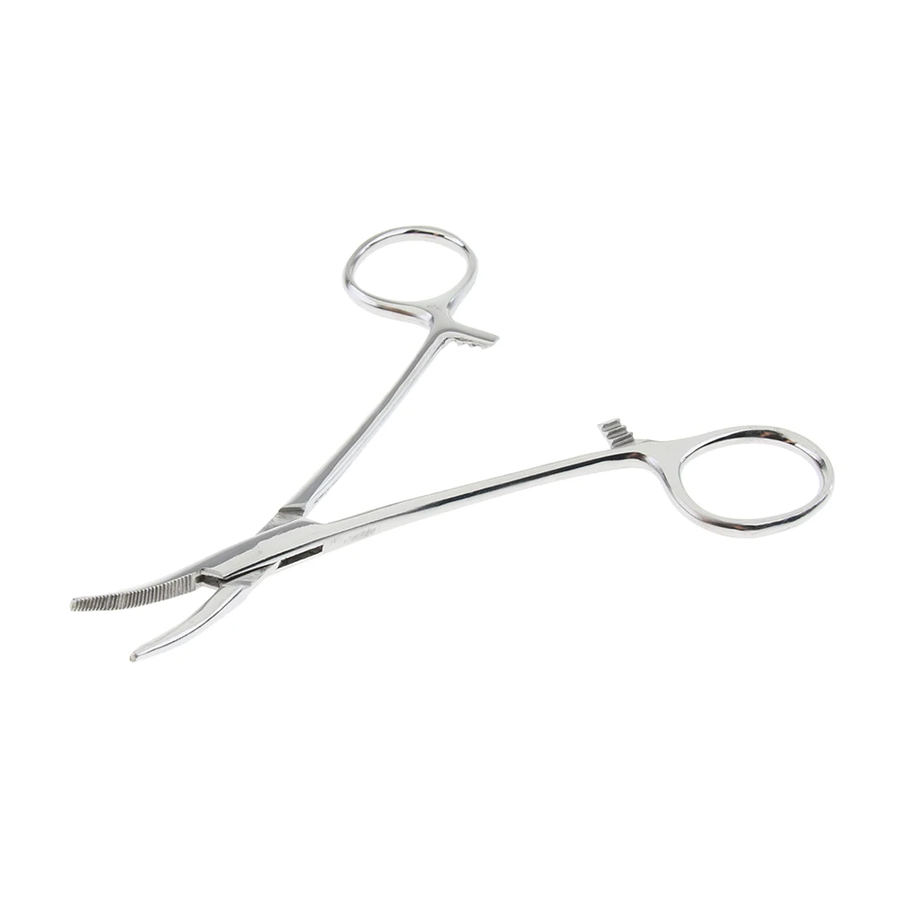 Clamp Stainless Steel Pet Medical Pet Pliers Holder Hemostatic Forceps Tweezers Straight / Curved For Pet Hair Puller
