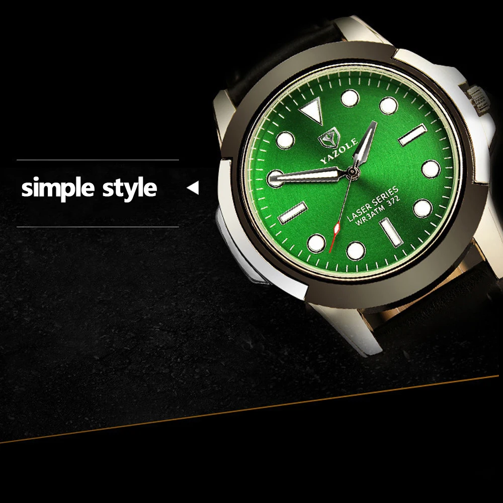 hot fashion role mens quartz watches leather strap 30meters waterproof casual watch for men luminous hands (19)