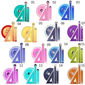

4Pcs/Set Anime Demon Slayer: Kimetsu No Yaiba Cosplay Ruler Set Measuring Scale Students Cartoon Measure Ruler Stationery Gift