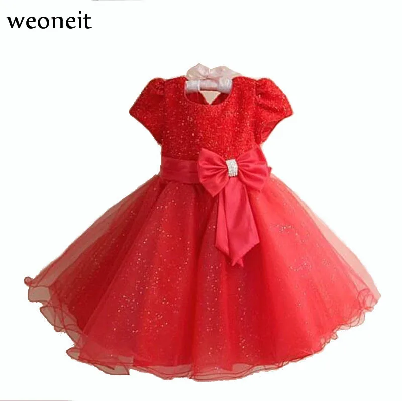 Weoneit/ платье для девочек кружевное платье принцессы Лолиты с бантом летнее элегантное Пышное Бальное платье вечерние платья для маленьких девочек одежда для детей