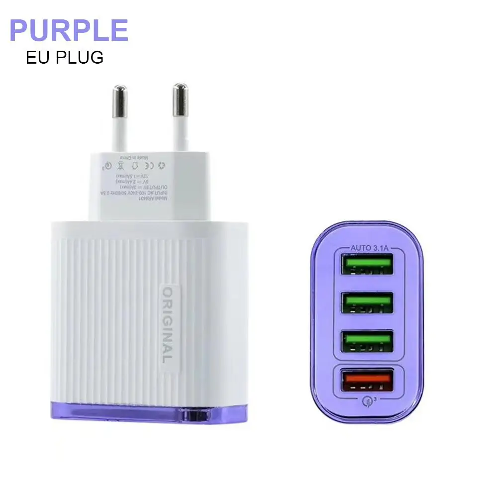 4 Ports USB Charger Quick Charge 3.0 QC3.0 Smart Fast 4 USB Wall Charger For Mobile Phone Quick Charging Adapter EU/US Plug