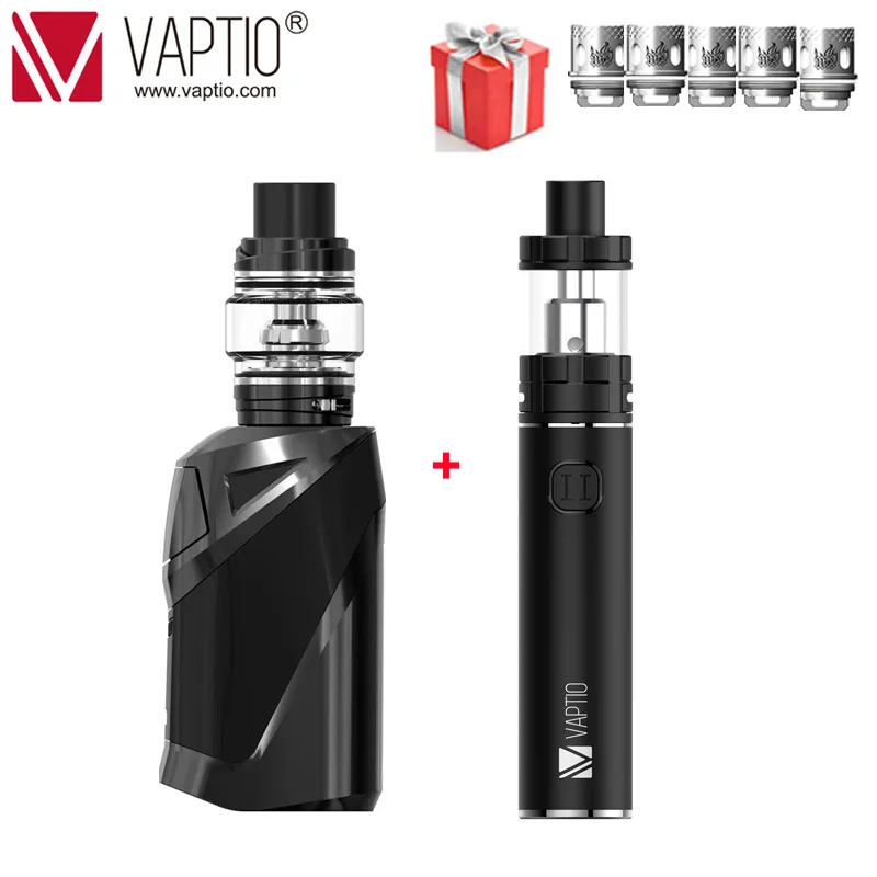 With Ironclad KIT [Подарочная упаковка. Электронная сигарета Vaptio C2 мощностью 100 Вт, ручка Vaptio C2, 4,0 мл и 3000 мА · ч, встроенный набор Vape, комплект vape, распылитель с резьбой 510 - Цвет: With Ironclad KIT