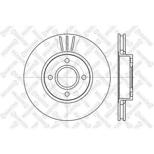 Диск тормозной передний Ford Mondeo/Scorpio 1.8-2.5 94 STELLOX 6