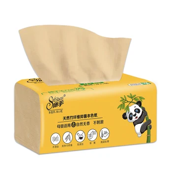

8 Packs Bamboo Pulp Facial Tissues Eco-Friendly Recycled Paper Home Use Soft Dinner Napkins (300pcs/pack) Toilet Paper