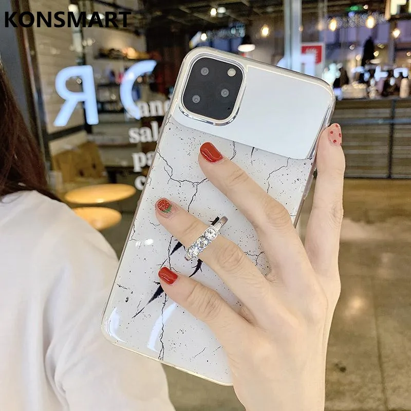 Чехол для Samsung Galaxy M80S M60S M30S с перстнем и мраморным покрытием зеркальный чехол