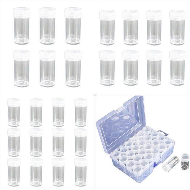 Clear Plastic Bead Storage Containers Set Jars Diamond Painting Accessory  Box Transparent Bottles for DIY Diamond