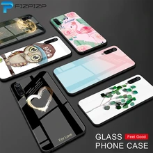 Чехол для телефона из закаленного стекла для Samaung Galaxy A10 A20 A30 A50 A70 M20 A7 Note 10 Pro S10 S10e S8 S9 Plus чехол из ТПУ с узором и цветами