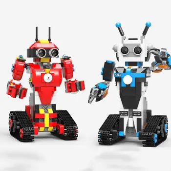 

XuanPing DIY STEAM Block Building RC Robot Stick / App Control Progarmmable Robot Toy develop logic thinking practical abilities