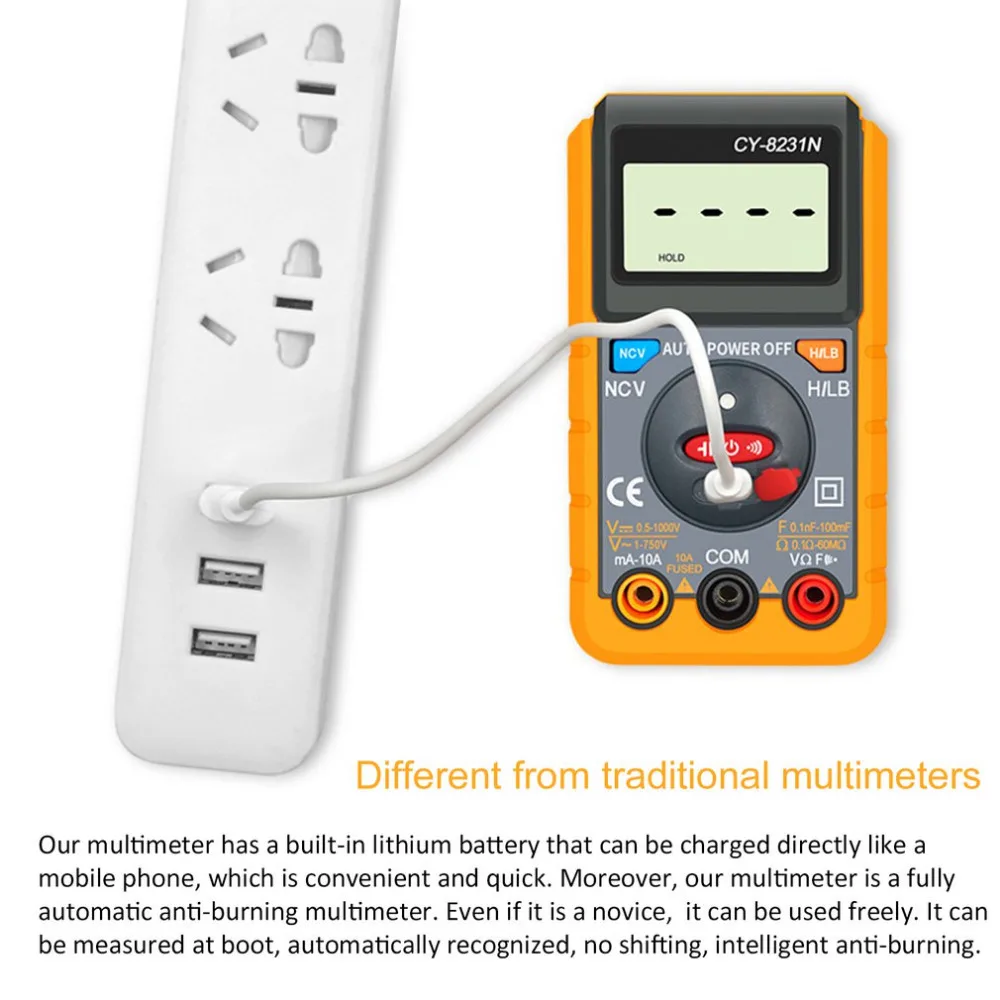 Интеллектуальный зарядный цифровой дисплей общий измеритель электрические приборы Прецизионный Многофункциональный цифровой мультиметр