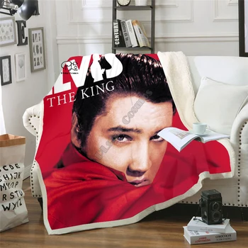 

Singer Elvis Patched Design Blanket Plush 3d Printed for Adults Sofa Sherpa Fleece Bedspread Wrap Throw Blanket Microfiber-1