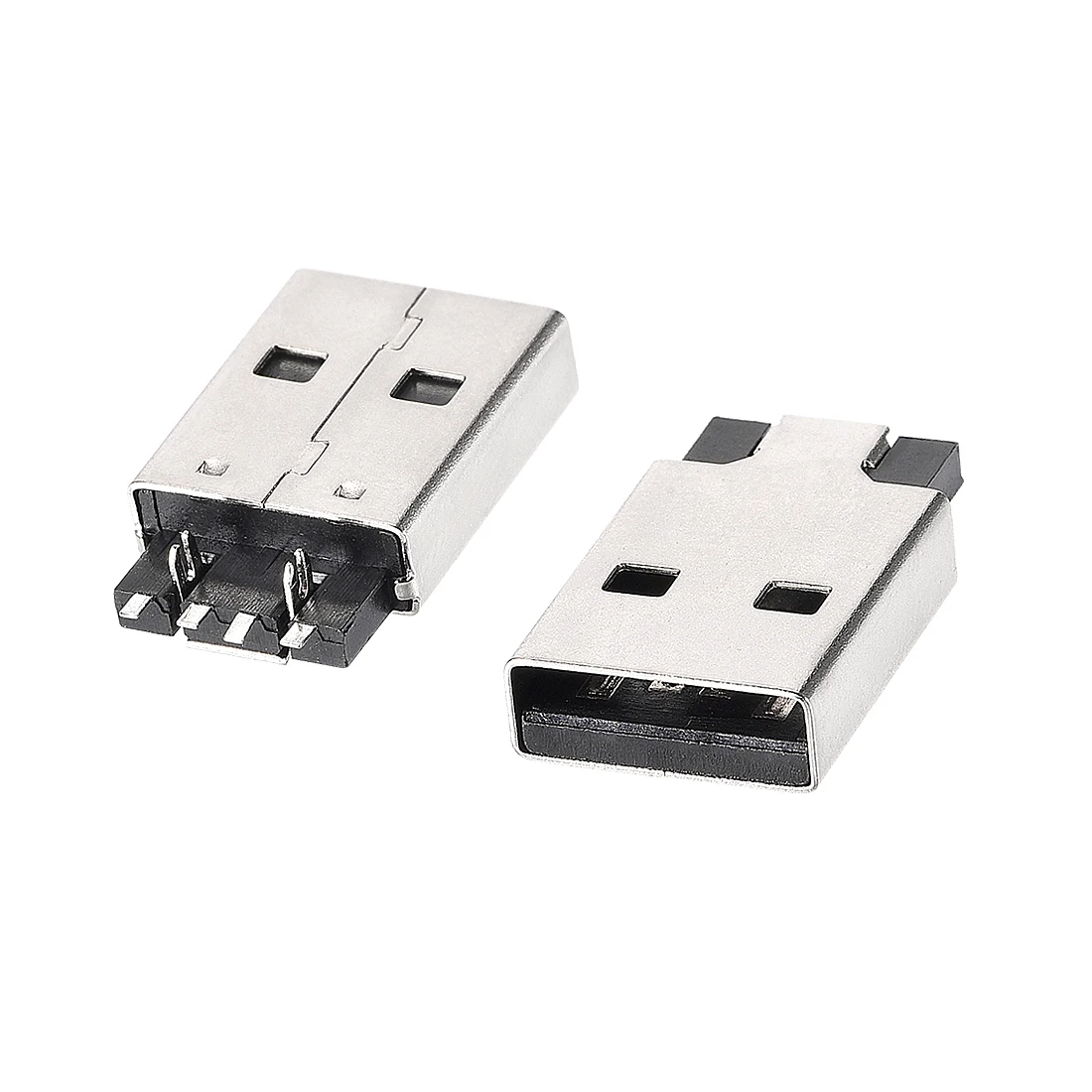 

uxcell 100PCS USB 2.0 Type A Male Socket Connector Jack Port, 4-Pin DIP 180 Degree, Repair Replacement Adapter