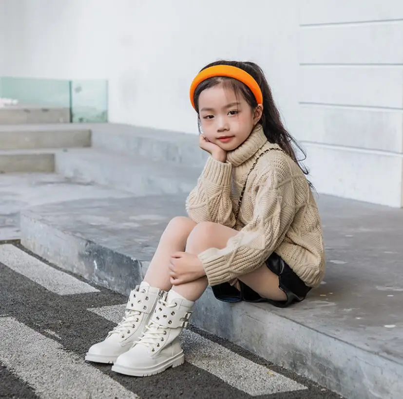 Autumn Winter Leather Children Boots Boys Girls Fashion Soft Baby Short Boots Comfortable Anti-slip children boots