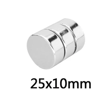 

2/5/10 pcs strong Circular Disc Magnet 25X10 mm Nd-Fe-B Neodymium Magnet 25*10mm