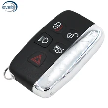 5 botão inteligente chave remota caso do escudo fob para jaguar xj xjl xf com palavras
