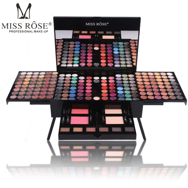 MISS ROSE 180 цветов фортепиано коробка теней для век макияж лоток макияжа чехол неоновые тени Палитра век|Наборы