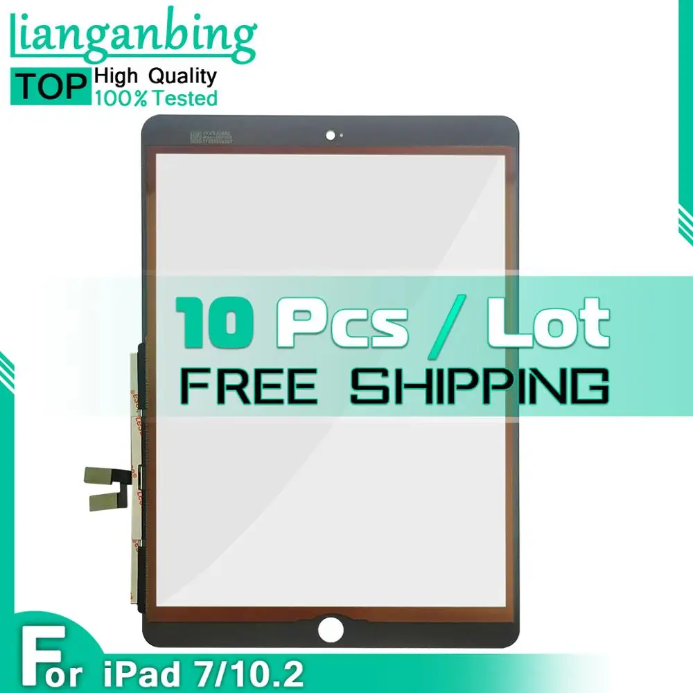 10 шт./лот для iPad 2 7 7th Gen A2197 A2198 A2200 сенсорный Экран дигитайзер внешняя стеклянная