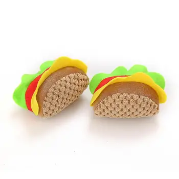 

2pcs Pet Hamburger Cat Toy Lovely Realistic Pet Plush Toy Cats Playing Interactive Toys Chew Toy Cat Play Toy gatos игрушки