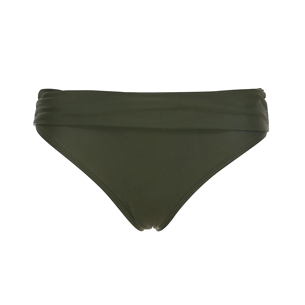 Женская Ретро Талия бикини Низ танкини Ruched Купальник Короткие