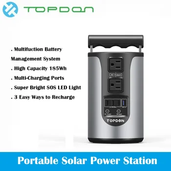 

TOPDON Hurricano200 200W 49800mAh Portable Solar Generator US Plug Japan Energy Storage Mobile Power Supply 100-240V for Camping