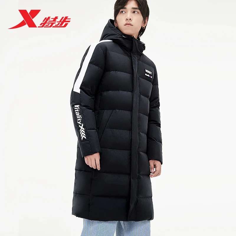 

Xtep Men Long Down Jacket 2019 Autumn Men's Warm Jacket Thick Windproof Household Duck Down Jacket 881429199161